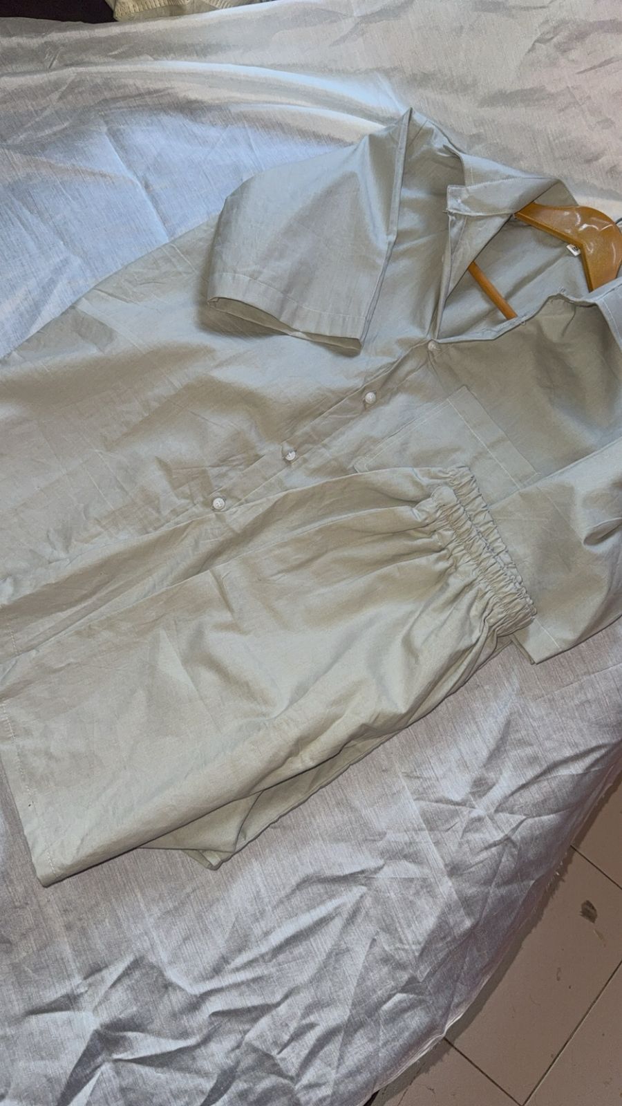 White Coard set short sleeve shirt