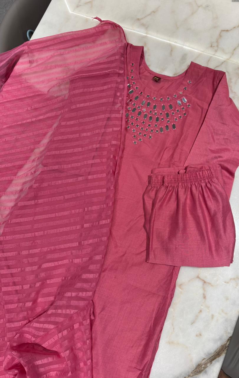 Three Piece Pink Suit